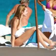 Ashlen Alexandra seins nus à Miami Beach