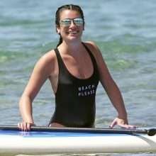Lea Michelle en maillot de bain à Hawaii