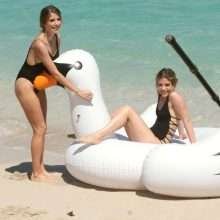 Cathy Hummels et Vanessa Fisher en maillot de bain à Miami