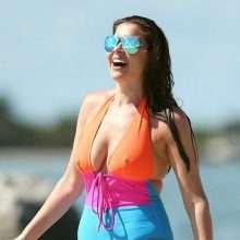 Imogen Thomas en amillot de bain à Miami Beach