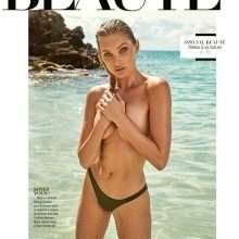 Elsa Hosk seins nus dans Le Figaro Madame