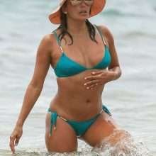 Eva Longoria en bikini à Miami Beach