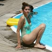 Blanca Blanco en maillot de bain à Ischia
