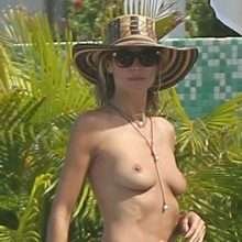 Heidi Klum seins nus à Saint-Barthélémy