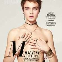Cara Delevingne seins nus dans Le Figaro Madame