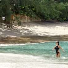 Lauren Silverman en maillot de bain à La Barbade