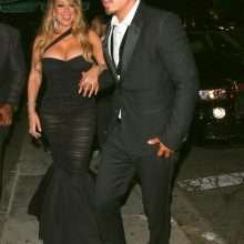 Mariah Carey, décolleté et robe transparente aux Golden Globes
