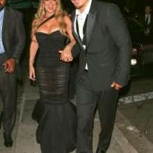 Mariah Carey, décolleté et robe transparente aux Golden Globes