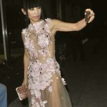 Bai Ling dans une robe transparente à West Hollywood