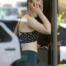 Elle Fanning en leggings à Studio City