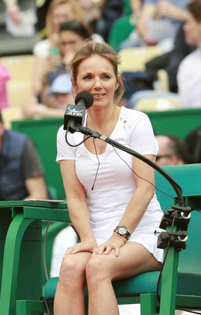 Geri Halliwell joue au tennis à Monaco