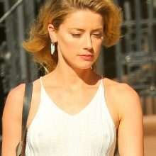 Amber Heard se balade sans soutien-gorge à New-York