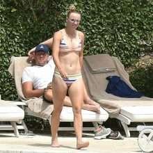 Caroline Wozniacki en bikini à Portofino