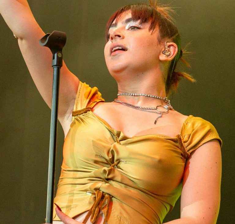 Charli XCX a les seins qui pointent en concert