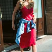 Heidi Klum a les seins qui pointent à New-York