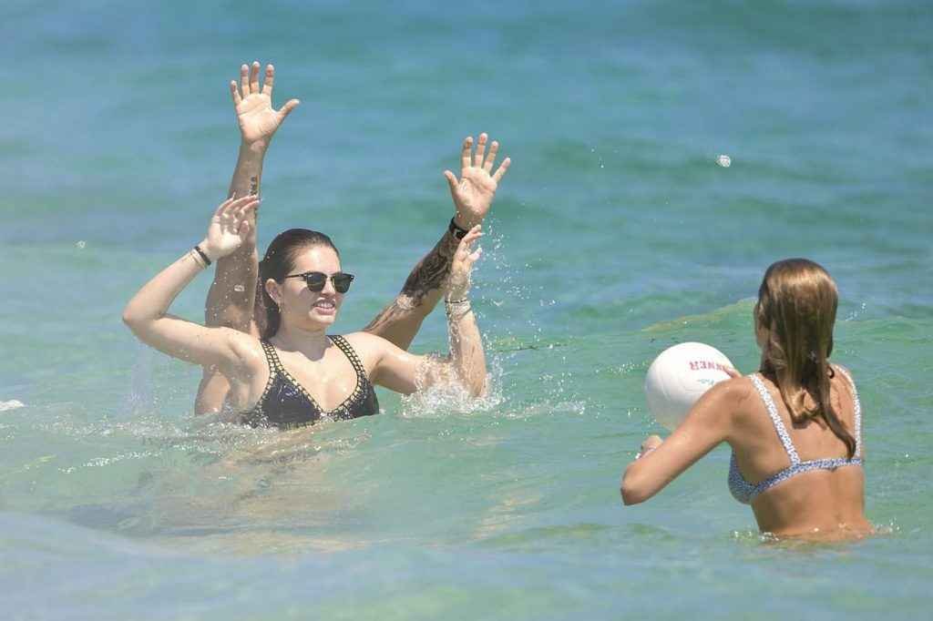 Thylane Blondeau en bikini à Saint-Tropez