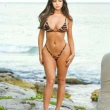 Demi Rose pose dans un petit bikini à Tulum