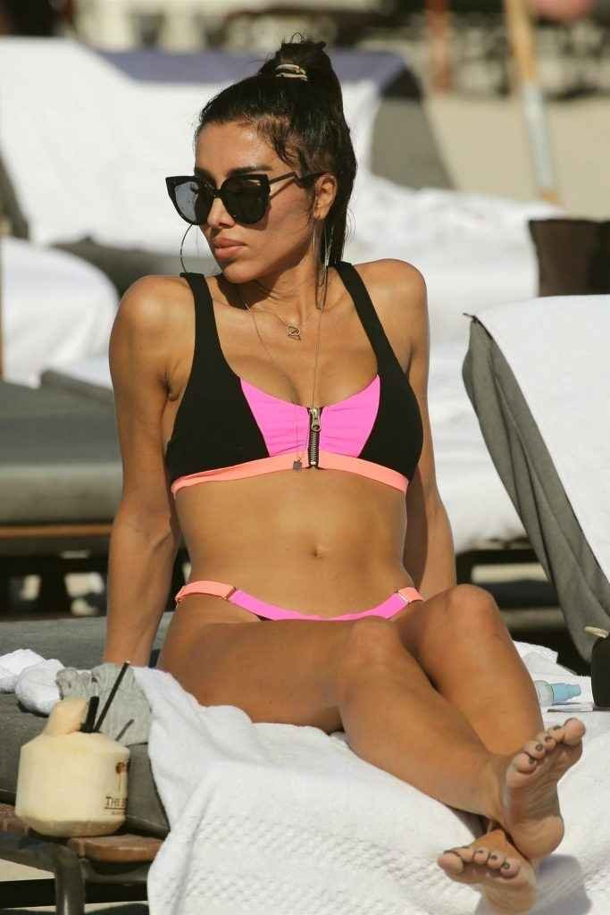 Metisha Schaefer en bikini à Miami Beach