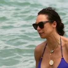 Lilly Becker dans un bikini bleu à Miami
