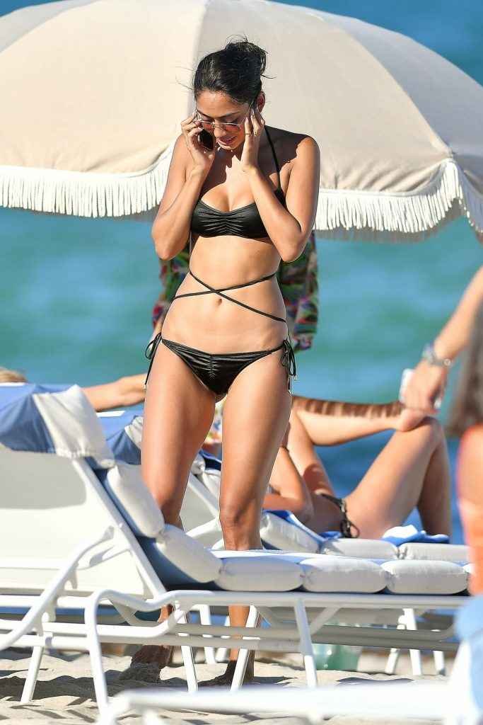 Ambra Gutierrez en bikini à Miami Beach