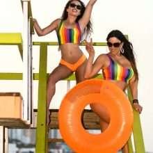 Claudia Romani et Melissa Lori : bikini et seins nus