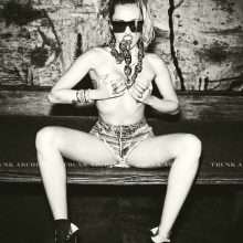 Miley Cyrus seins nus dans Von Magazine
