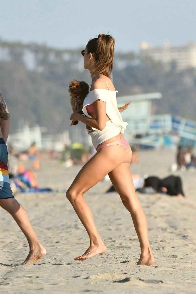 Alessandra Ambrosio en bikini à Santa Monica
