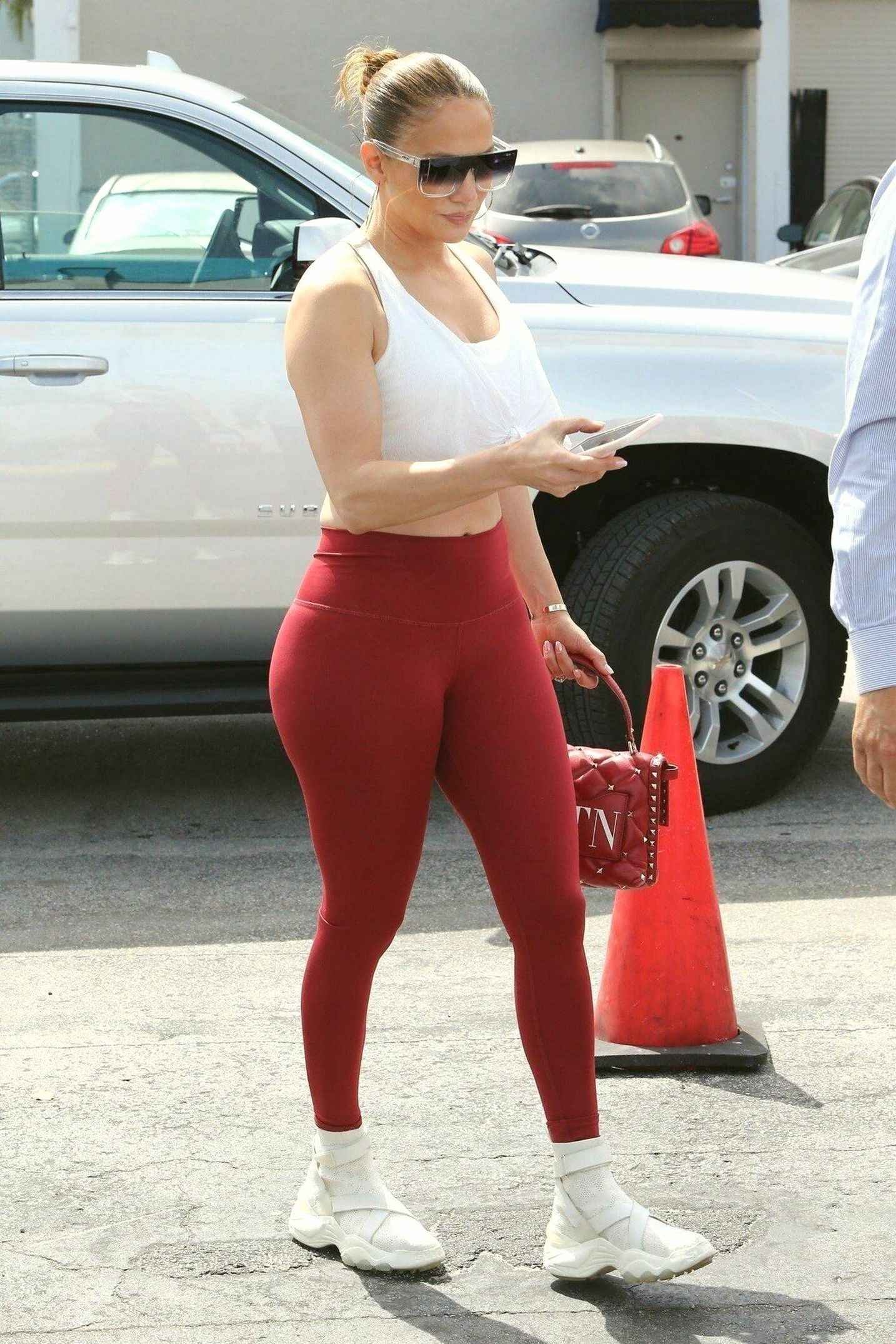 Jennifer Lopez en Leggings à Miami