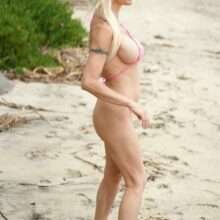 Angélique "Frenchy" Morgan dans un micro-bikini à Malibu