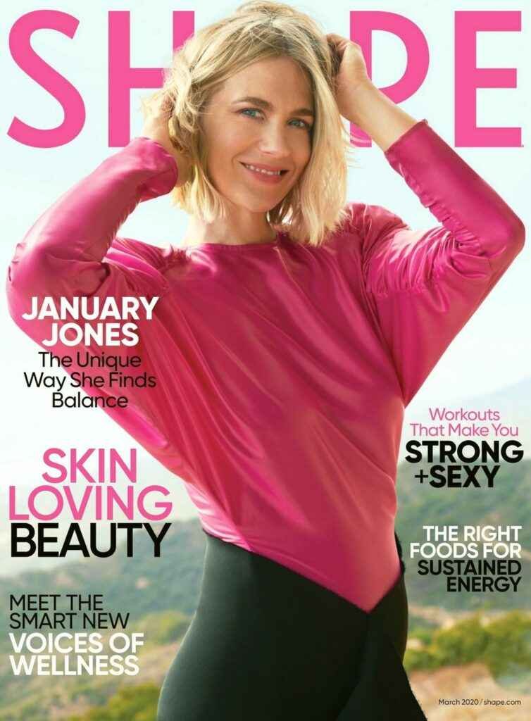 January Jones sexy dans Shape Magazine