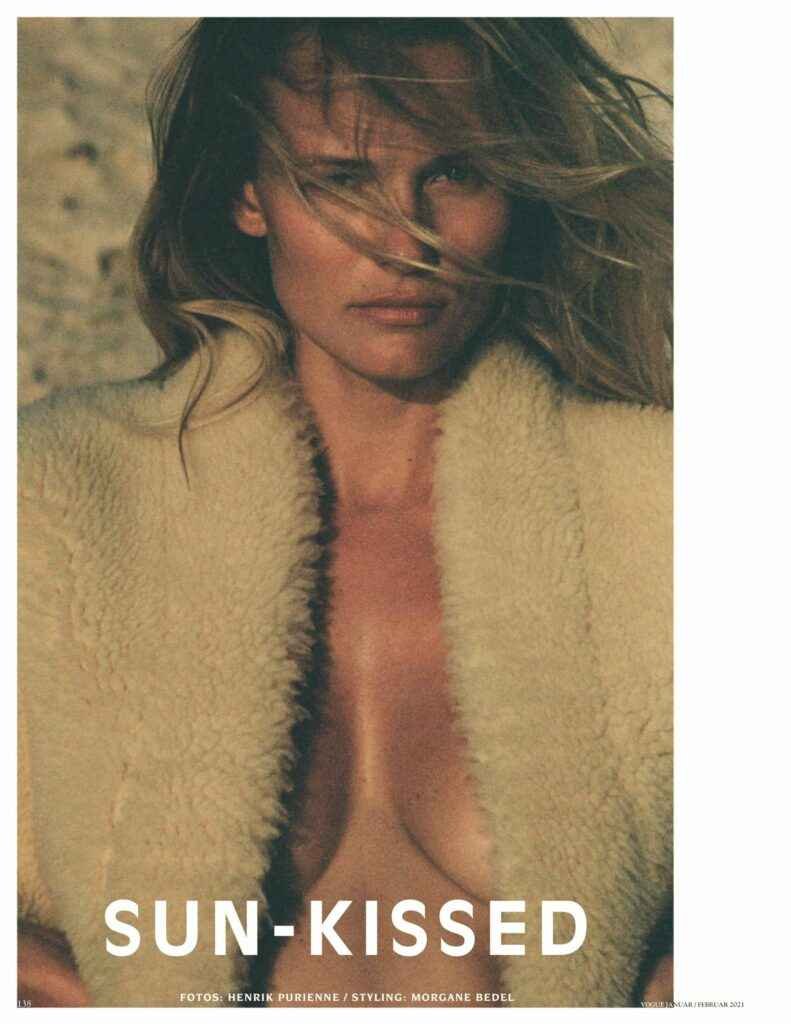 Edita Vilkeviciute seins nus dans Vogue
