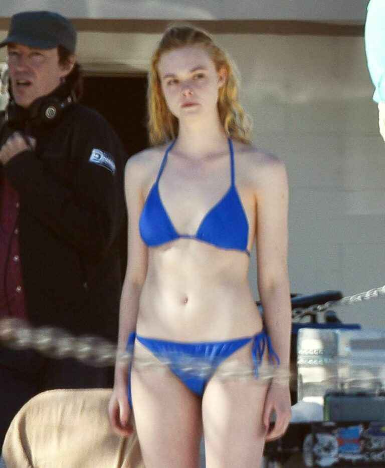 Elle Fanning sexy sur le plateau de « Galveston »