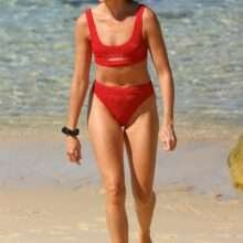 Rachael Finch en bikini exhibe un sein nu