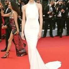 Candice Swanepoel sexy lors de la première de "Tout s'est bien passé" à Cannes