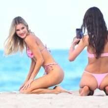 Joy Corrigan en bikini à Miami Beach
