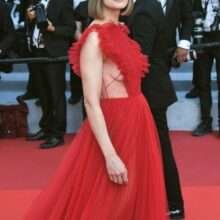 Rosamund Pike sans soutien-gorge au Festival de Cannes