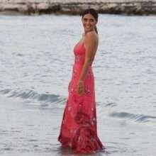 Serena Rossi exhibe son décolleté à Venise