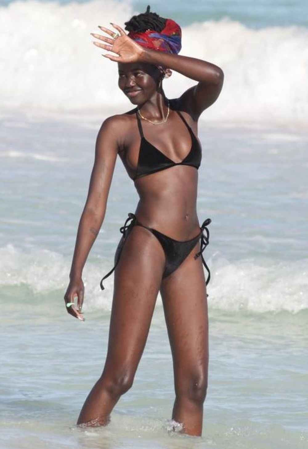 Adut Akech Bior en bikini à Tulum
